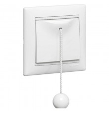 Valena Белый Выключатель кнопочный со шнурком  774419  Legrand