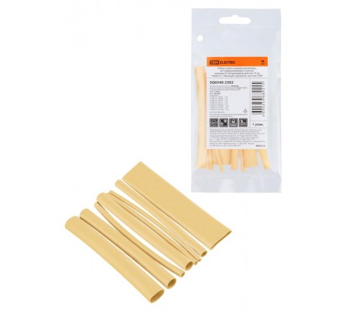 Набор трубок термоусаживаемых, клеевых "Моноцвет-диапазон, желтый "  SQ0548-2302  TDM