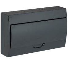 Корпус модульный пластиковый навесной ЩРН-П-18 черный с черной дверью IP41 KREPTA 3  MKP13-N-18-41-K02  IEK