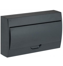 Корпус модульный пластиковый навесной ЩРН-П-18 черный с черной дверью IP41 KREPTA 3  MKP13-N-18-41-K02  IEK