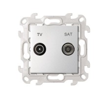 Розетка TV-SAT одиночная цвета алюминий S24 Harmonie  2410487-033  Simon
