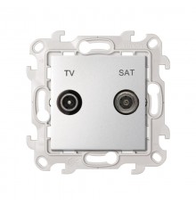 Розетка TV-SAT одиночная цвета алюминий S24 Harmonie  2410487-033  Simon