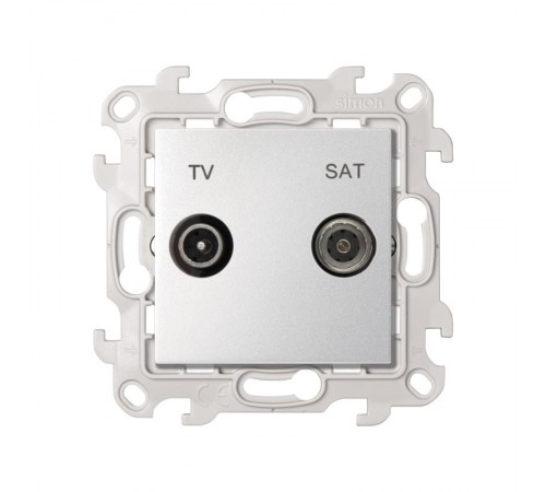 Розетка TV-SAT одиночная цвета алюминий S24 Harmonie  2410487-033  Simon