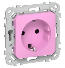 FLITE Розетка с заземлением со шторками 16А РСш11-0-ФлПр пурпурный  FI-R14-16-K99  IEK