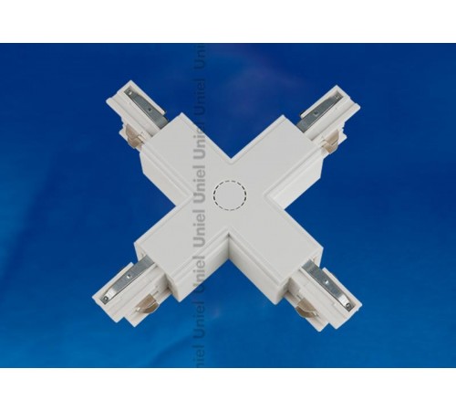 Соединитель для шинопровода осветительного Х-образный. белый. UBX-A41 WHITE 1 POLYBAG  09747  Uniel