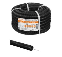 Труба гофрированная ПНД d 32 с зондом (25 м) легкая 350H черная  SQ0413-2504  TDM