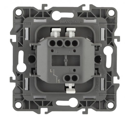 Выключатель 12-1001-03   10АХ-250В, без м.лапок,  алюминий  Б0014629  ЭРА