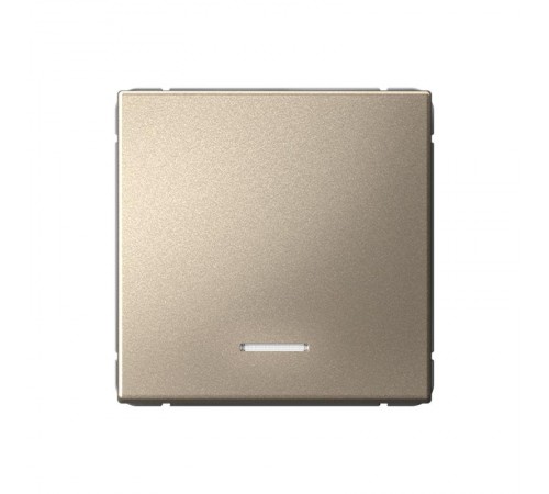 ArtGallery Шампань Выключатель 1-клавишный с подсветкой, 10АХ, механизм, быстрозажим. клем.  GAL000513S  SE