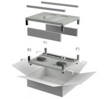 LINEA E Компл. осн. и крыша 600х600мм шкафа 18-47U cер.  LE35-XXX66-X  ITK