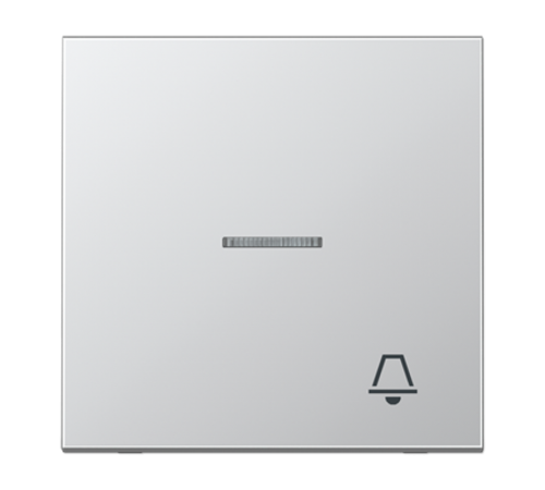 Клавиша для контрольного выключателя с подсветкой и символом "звонок"; алюминий  AL2990KO5K  Jung