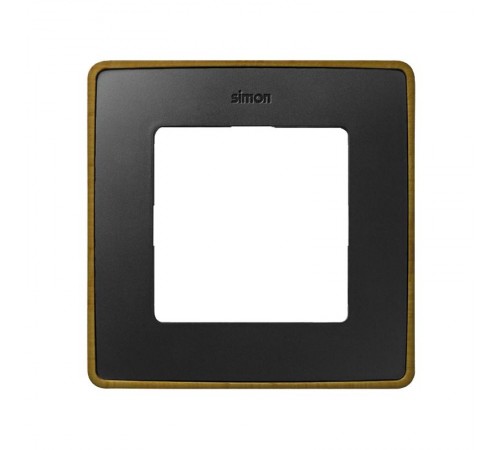 Simon 82 Рамка декоративная, 4 поста, Select, S82 Detail, графит-латунь  8201640-247  Simon