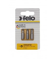 Бита крестовая PZ 1/PZ 2/PZ 3X25, 3 шт в блистере  02193216  Felo