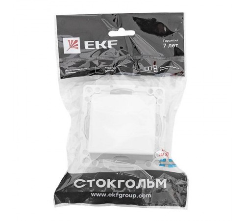 Стокгольм Механизм Кабельного вывода белый EKF PROxima  EYV-CE-10  EKF