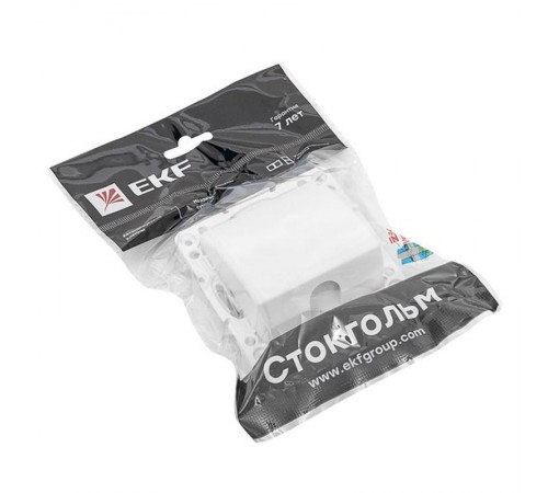 Стокгольм Механизм Кабельного вывода белый EKF PROxima  EYV-CE-10  EKF