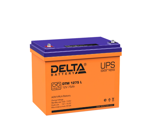 Акумуляторная батарея UPS серии DTM 1275 I 12В/75Ач  DTM 1275 I  DELTA