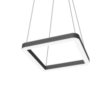 Светодиодный светильник Enso Q 445х445х40 мм 24 Вт 3000 K подвесной RAL9005 445*445*40мм черный матовый  V1-R0-9Q523-30000-2002430  VARTON