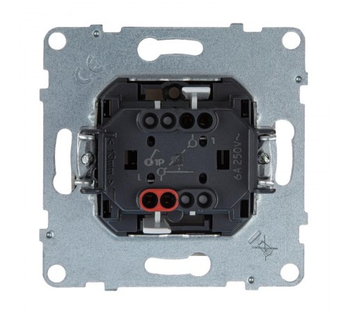 SUNO Выключатель без фиксации (кнопка) 6А 250В. Безвинтовые зажимы. Цвет "Слоновая кость"  721209  Legrand