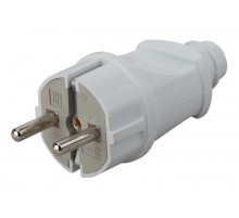 Vx2-W ЭРА Вилка с/з прямая 16A белая (24/240/5040)  Б0039673  ЭРА