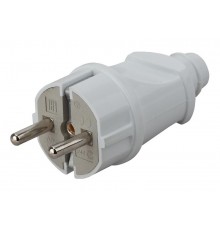 Vx2-W ЭРА Вилка с/з прямая 16A белая (24/240/5040)  Б0039673  ЭРА