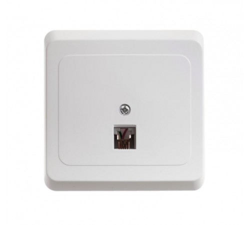Этюд Белый С/У Розетка телефонная1 1-ая  TELC-001B  SE
