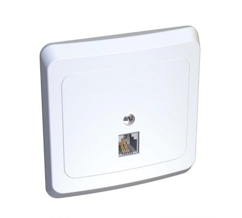 Этюд Белый С/У Розетка телефонная1 1-ая  TELC-001B  SE