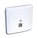 Этюд Белый С/У Розетка телефонная1 1-ая  TELC-001B  SE