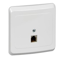 Этюд Белый С/У Розетка телефонная1 1-ая  TELC-001B  SE