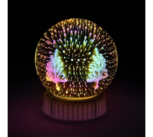 Шар с внутренней проекцией Новогодний лес  ENGDS-14   3*AAA, IP20  Б0051950  ЭРА