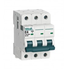 Выключатель автоматический трехполюсный ВА-105 4А C 10кА  13174DEK  DEKraft