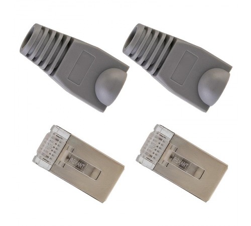 Набор разъемов сетевых №5 (2 разъема FTP, 2 колпачка)  06-0072-A10  REXANT