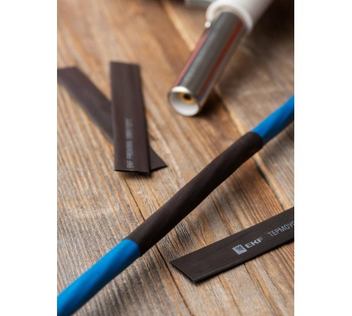 Термоусаживаемая трубка ТУТ нг 10/5 черная EKF PROxima  tut-10-b  EKF