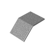 Крышка к угловому соединителю внешнему 45 град. к лотку 300х150, толщ. 1,0 мм, Сендзимир цинк, 024830  КУСВР45-300х150-1,0-СЦ   Ostec