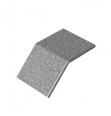 Крышка к угловому соединителю внешнему 45 град. к лотку 100х100, толщ. 1,0 мм, Сендзимир цинк, 024811  КУСВР45-100х100-1,0-СЦ   Ostec