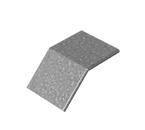 Крышка к угловому соединителю внешнему 45 град. к лотку 300х50, толщ. 1,0 мм, Сендзимир цинк, 024835  КУСВР45-300х50-1,0-СЦ   Ostec