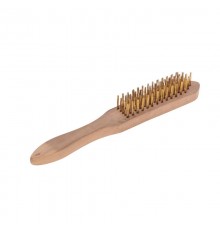 Щетка по металлу с деревянной ручкой, 5 рядов, 280мм  KR-91-1258  Kranz