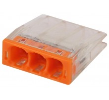 Аксессуары для клемм NO-224-29 ЭРА Клемма СМК компактная серии 203, 3 отверстия, 0,5-2,5 мм2 (упак  Б0043947  ЭРА