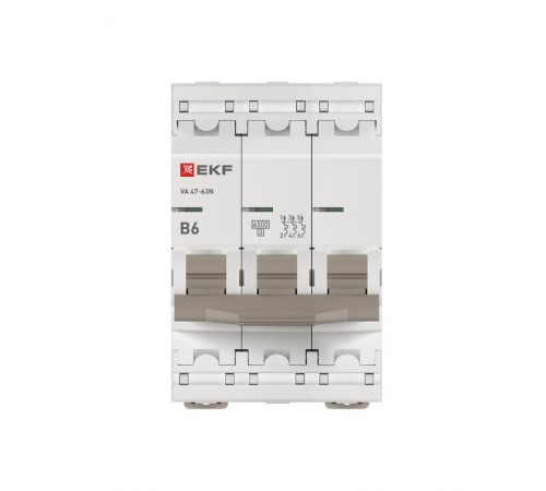 Выключатель автоматический ВА 47-63N 3P 6А (В) 4,5 кА PROXIMA M634306BEKF