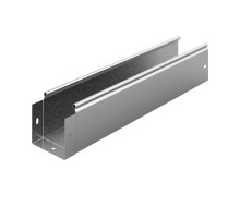 Металлический лоток неперфорированный 100х100х3000, толщ. 1,0 мм, Сендзимир цинк, 013110  ЛНМЗТ-100х100х3000-1,0-СЦ   Ostec