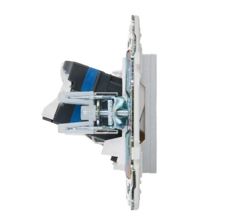 SKANDY Розетка двойная TV+RJ45 кат.6E SK-A15S серебряный  SK-AK20-2-K23  IEK