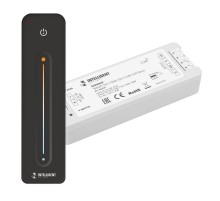 INTELLIGENT ARLIGHT Диммер SMART-SET-PWM-102-72-MIX-SUF Black (12-24V, 2x5A, ПДУ LINE, 2.4G) (IARL, IP20 Пластик, 5 лет)  036186  Arlight