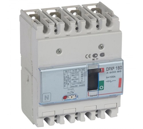 Автоматический выключатель DPX3 160 термомагнитный расцепитель 36кА 400В 4П 100А  420095  Legrand