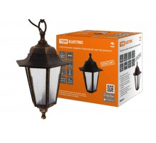 Светильник садово-парковый НСУ 06-60-001 шестигранник, подвес, пластик, расс.пластик, бронза  SQ0330-0773  TDM