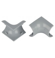 Внутренний угол  IC-KK-30-13-F для полукруглого кабель-канала серый 30х13мм 2шт/комплект  Б0064934  ЭРА