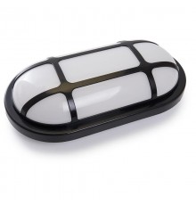 Светильник светодиодный пылевлагозащищенный для ЖКХ AL3012 15W 1150Lm 4000K пласт корпус IP65, с решеткой, черный, 214*116*61мм  41468  Feron