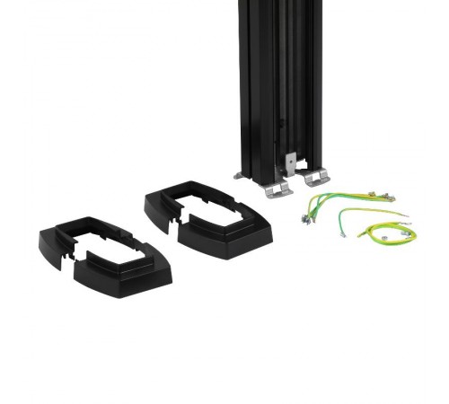 Универсальная колонна алюминиевая с крышкой из алюминия 1 секция, высота 2,77 метра, с возможностью увеличения высоты до 4,05 метра, цвет черный  653