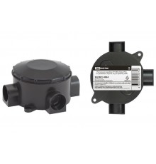 Коробка распределительная о/п D80х35мм, IP42, 3-х рожковая, черная, инд. штрихкод  SQ1401-4054  TDM