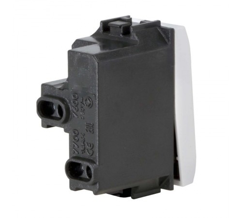 Brava белый Выключатель 16А 1 мод.  76001B  DKC