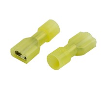 Клемма плоская полностью изолированная гнездо 6.6 мм в нейлоне 4-6 мм (РПи-м(н) 6.0-(6.3)) желтый  08-0652  REXANT