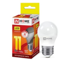 Лампа светодиодная LED-ШАР-VC 11Вт 230В Е27 3000К 990Лм  4690612020600  IN HOME