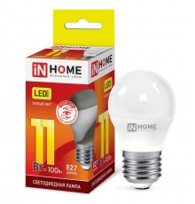 Лампа светодиодная LED-ШАР-VC 11Вт 230В Е27 3000К 990Лм  4690612020600  IN HOME